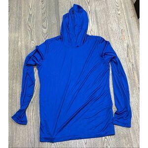 Team 365 Womens Zone Performance Long Sleeve Hooded T-Shirt Royal Blue Size M